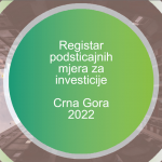Informacija o Registru podsticajnih mjera za investicije za 2022. godinu