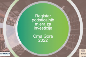Informacija o Registru podsticajnih mjera za investicije za 2022. godinu